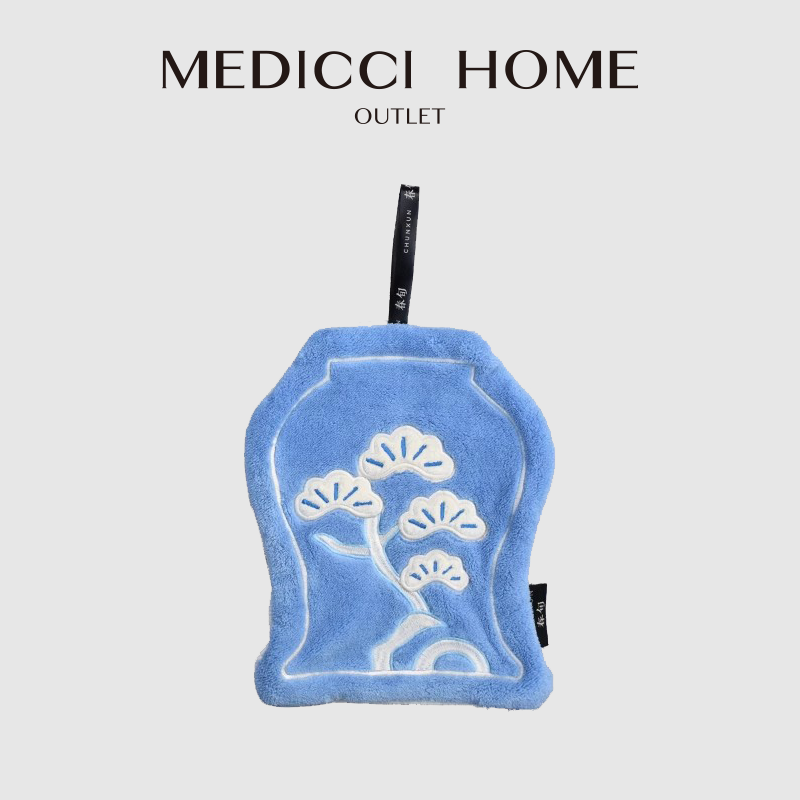 Embroidery Unique Design - Medicci Home Japanisches Kiefernbaum-Stickerei-Handtuch, Vintage, einzigartiges