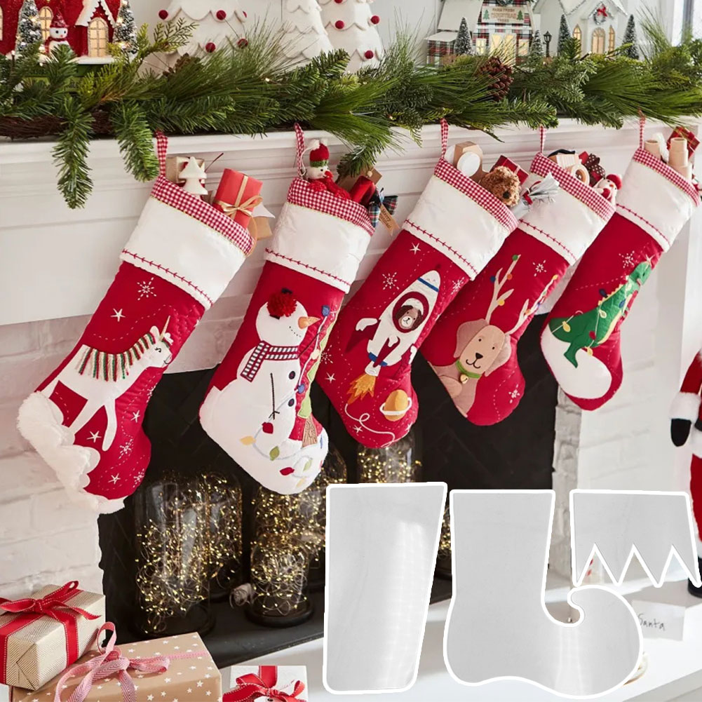 Embroidery Xmas Kits - Personalisierte Weihnachtsstrümpfe Vorlage zum Nähen multifunktionale