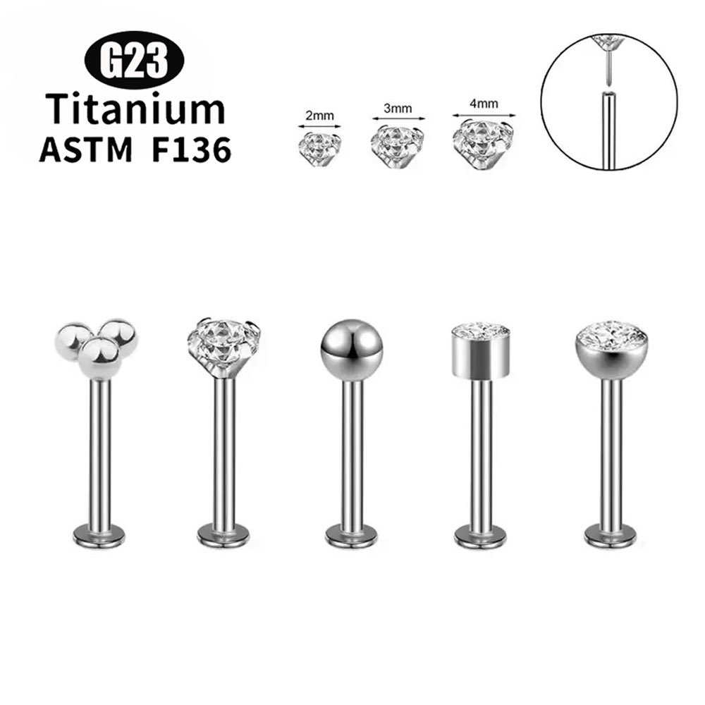 Embroidery Lips - ASTM F136 Titan Push Pin 5A