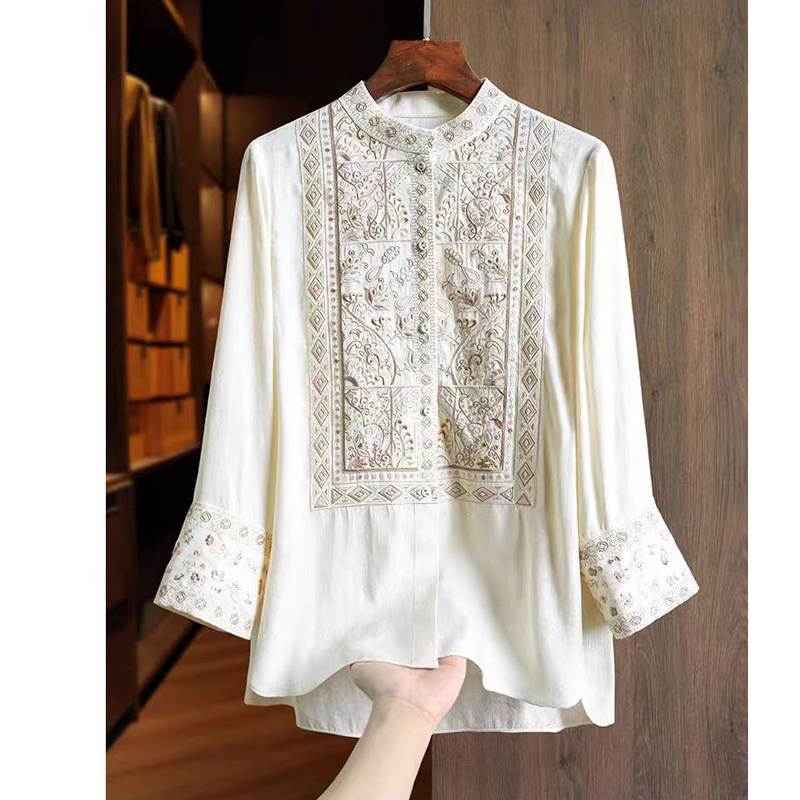 Embroidery Unique Design - Sommer Seide+Viskose Stoff Neuer Chinesischer Stil