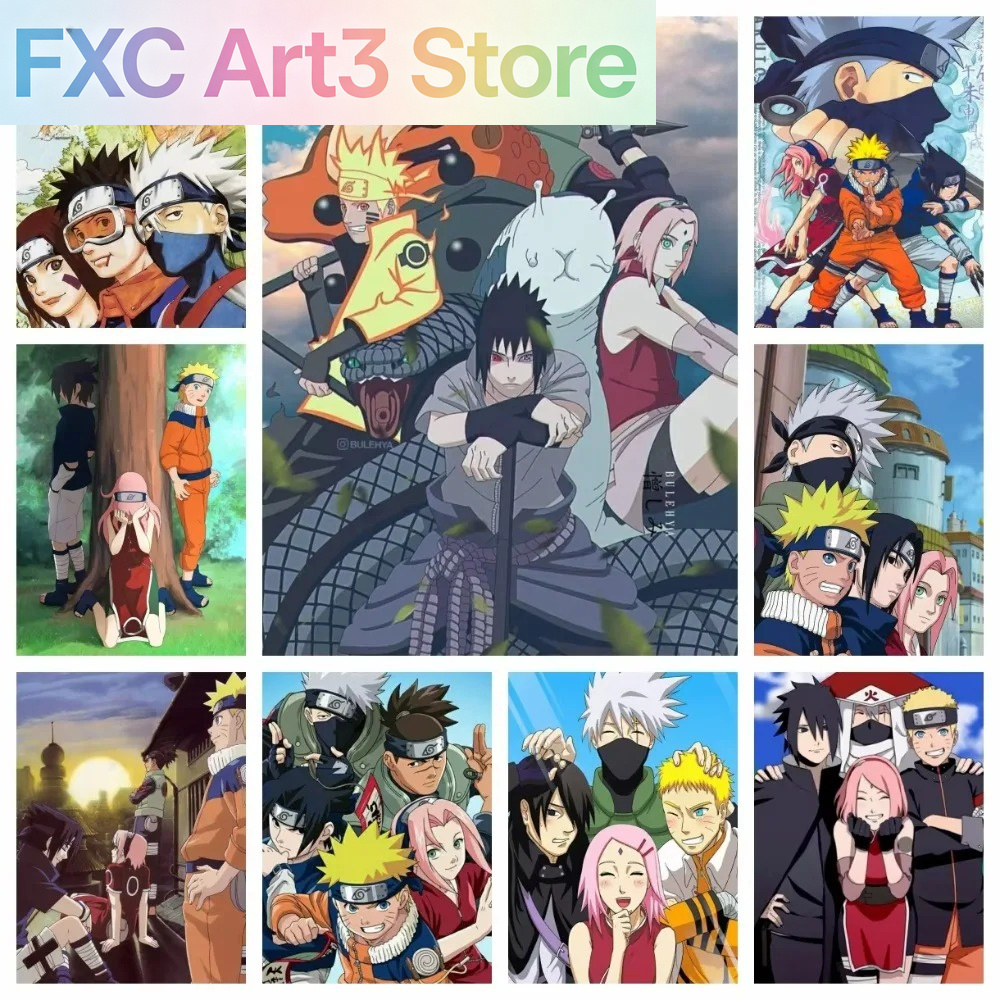 Embroidery Canvas - Rahmenloses 1-teiliges Naruto Class Seven New