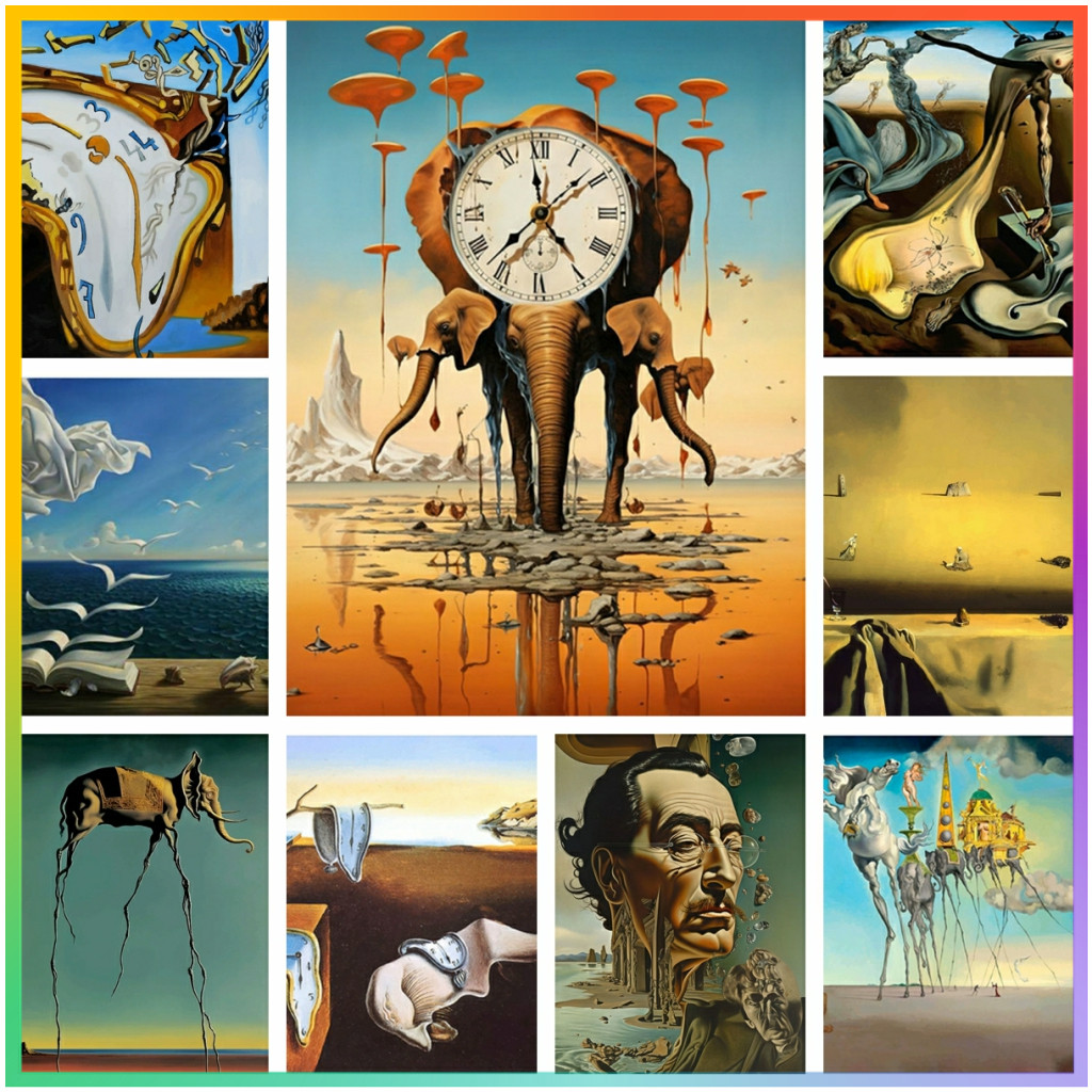 Embroidery Roll Pattern - Surrealismus Berühmtes Kunstwerk von Salvador Dali