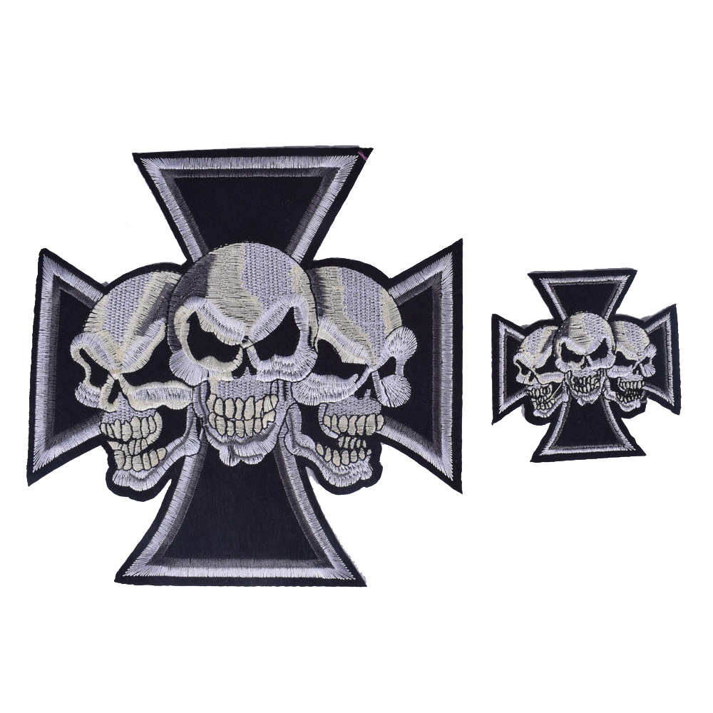 Embroidery On Black Shirt - 2Pcs Geister Schädel Stickerei Patches Stoff