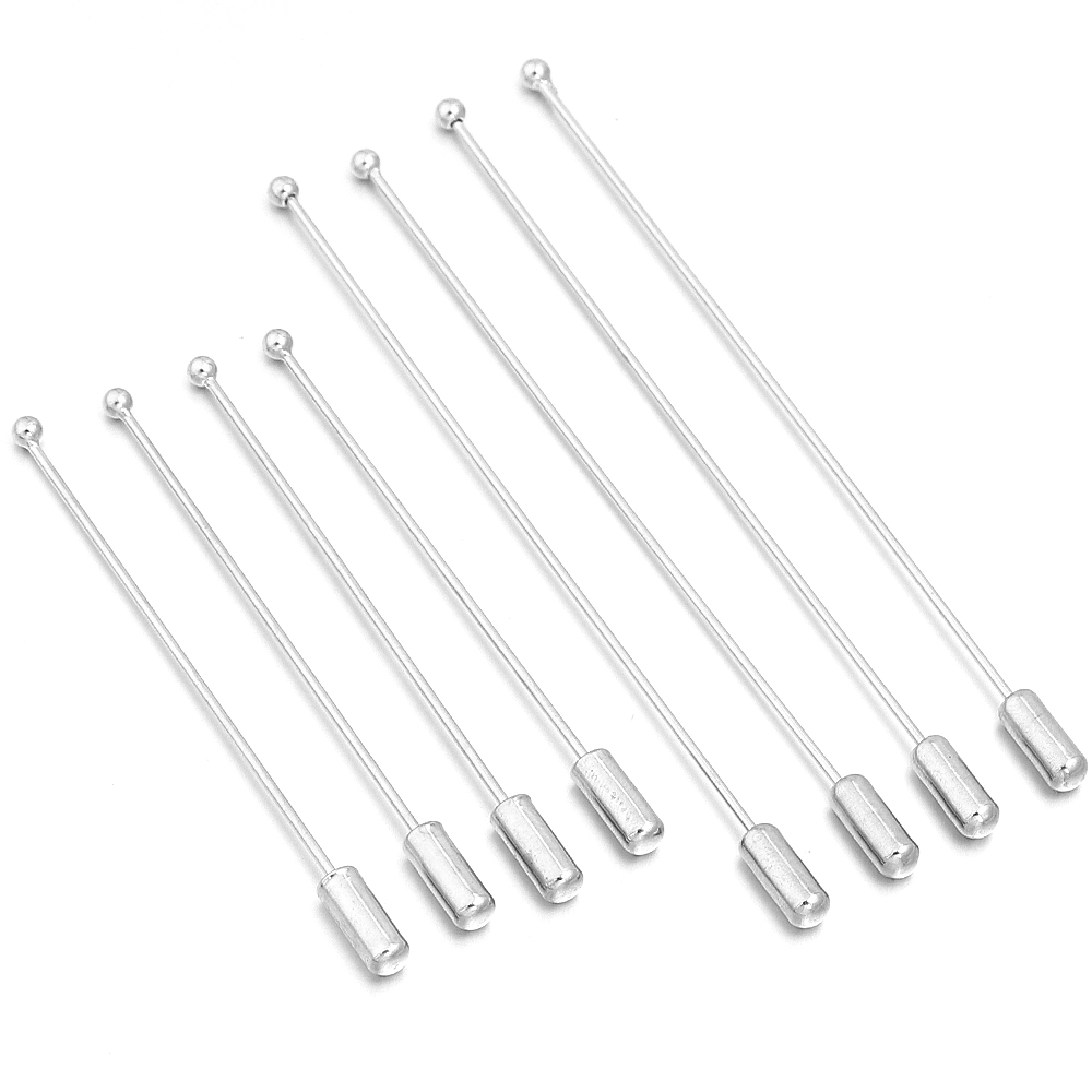 Embroidery Knot - 10 Stück/Set 60/90cm Rhodiumfarbene Kupfer-Sicherheitsnadeln für
