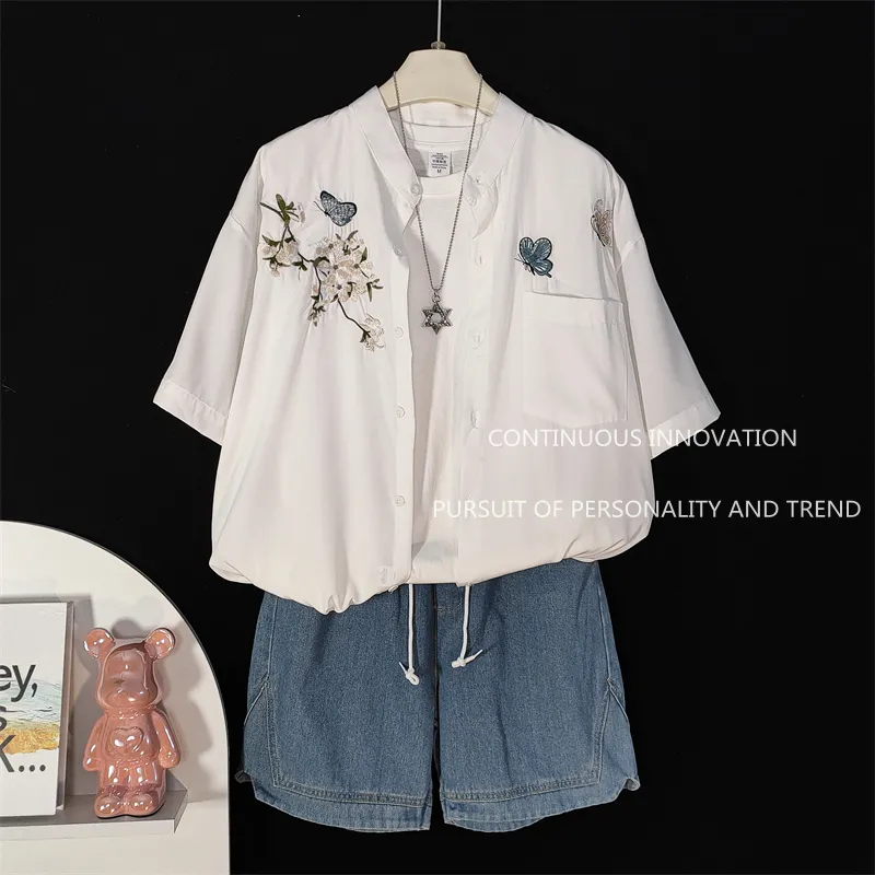 Embroidery Style - Herren 3-Teiliges Set Chinesischer Stil Stickerei