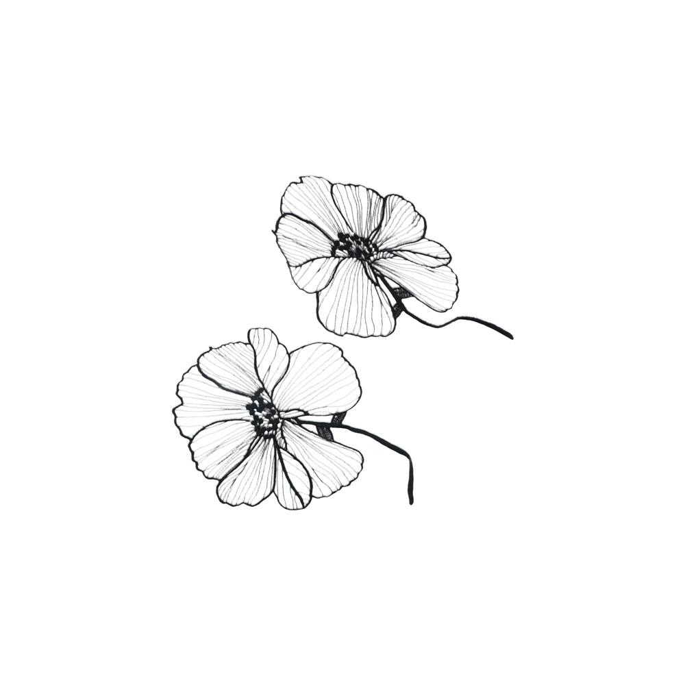 Embroidery On Black Shirt - Kleidungs-Stickerei-Applikation, Bestickte Blumen-Aufnäher, Aufnähbare Organza-Blumen-Patches, Schwarze