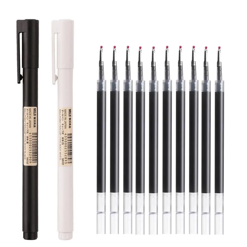 0,5 mm schwarz/weißer Gelstift – Muji Stationery Gel Pen Bewertung und Preis