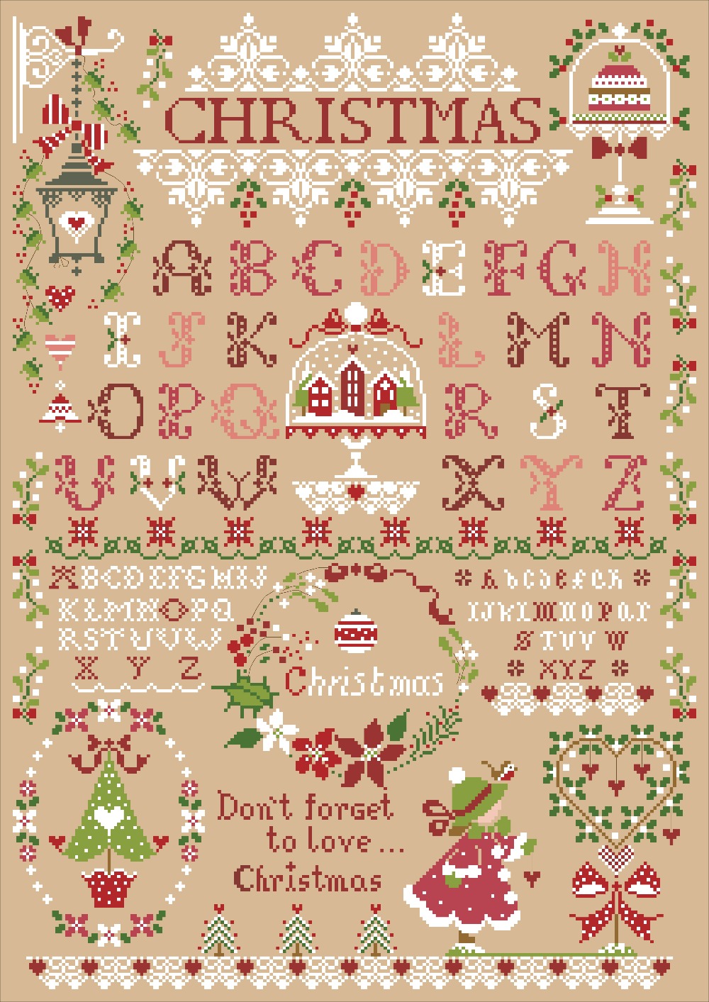 Weihnachten Mädchen Kreuzstich – Embroidery Xmas Kits Bewertung und Preis