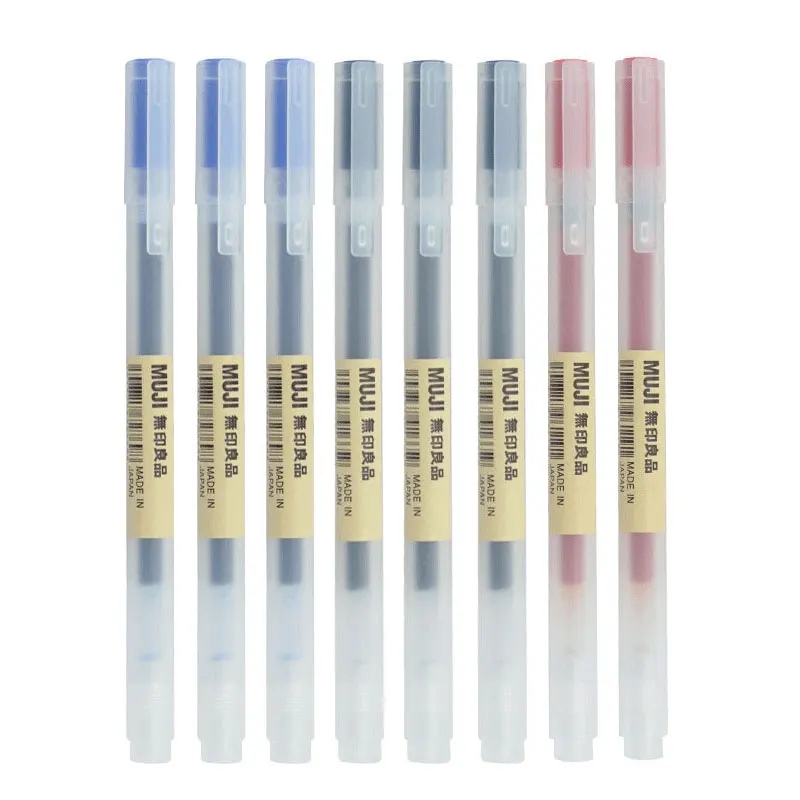 3-6Pcs Kawaii Gel Stift Schwar – Muji Stationery Gel Pen Bewertung und Preis