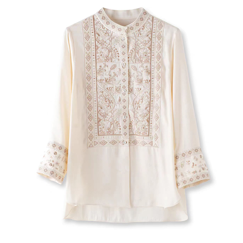 Sommer Seide+Viskose Stoff Neu – Embroidery Unique Design Bewertung und Preis