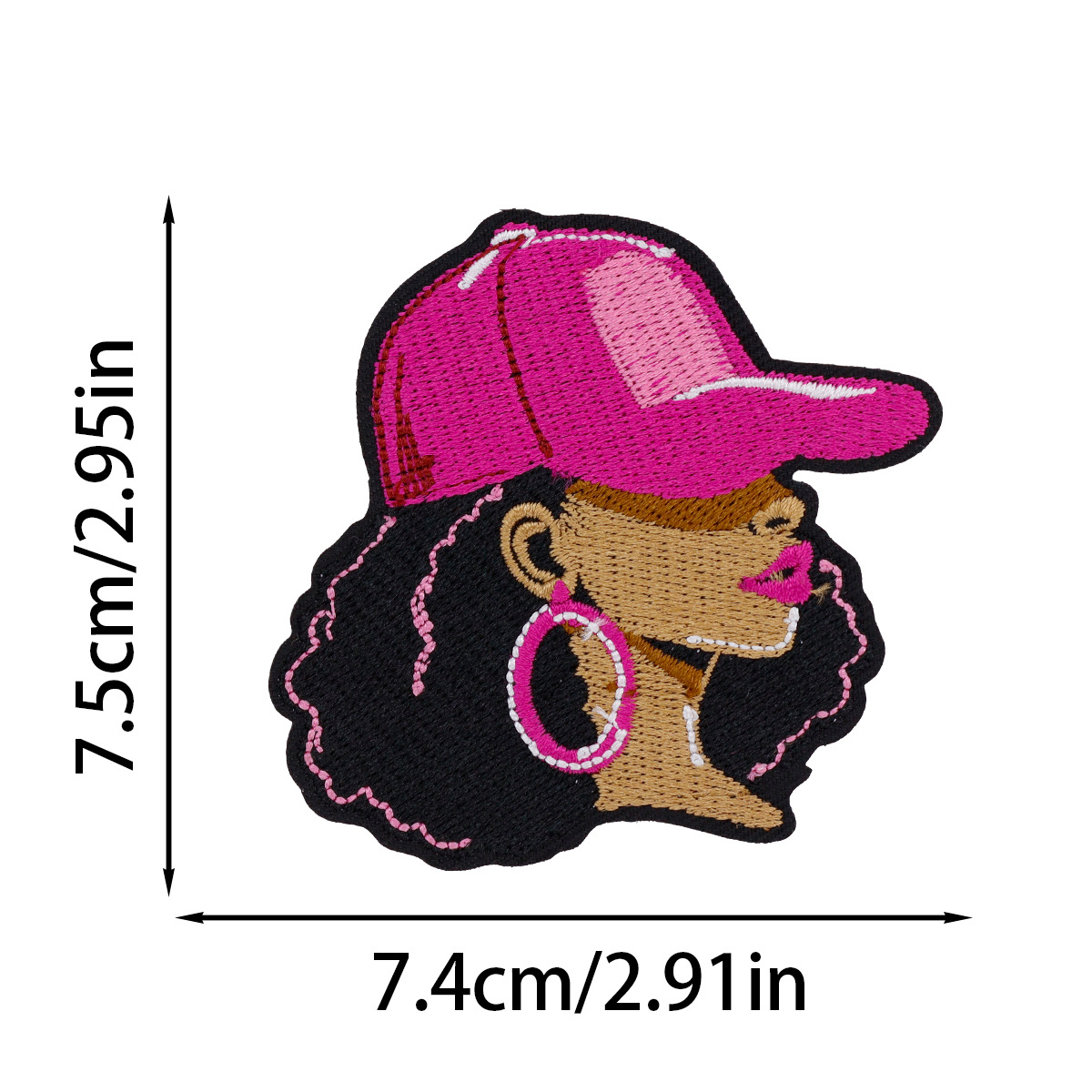 Cartoon Mode Schwarz Mädchen F – Embroidery On Black Shirt Bewertung und Preis