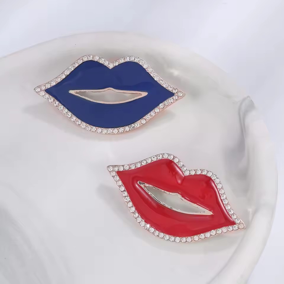 1 stück Lippen KÖNIGIN Brosche – Embroidery Lips Bewertung und Preis