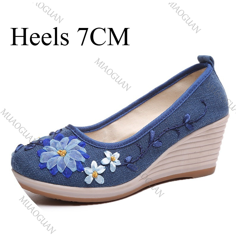 Bestickte Damen-Komfort-Keilab – Embroidery Canvas Bewertung und Preis