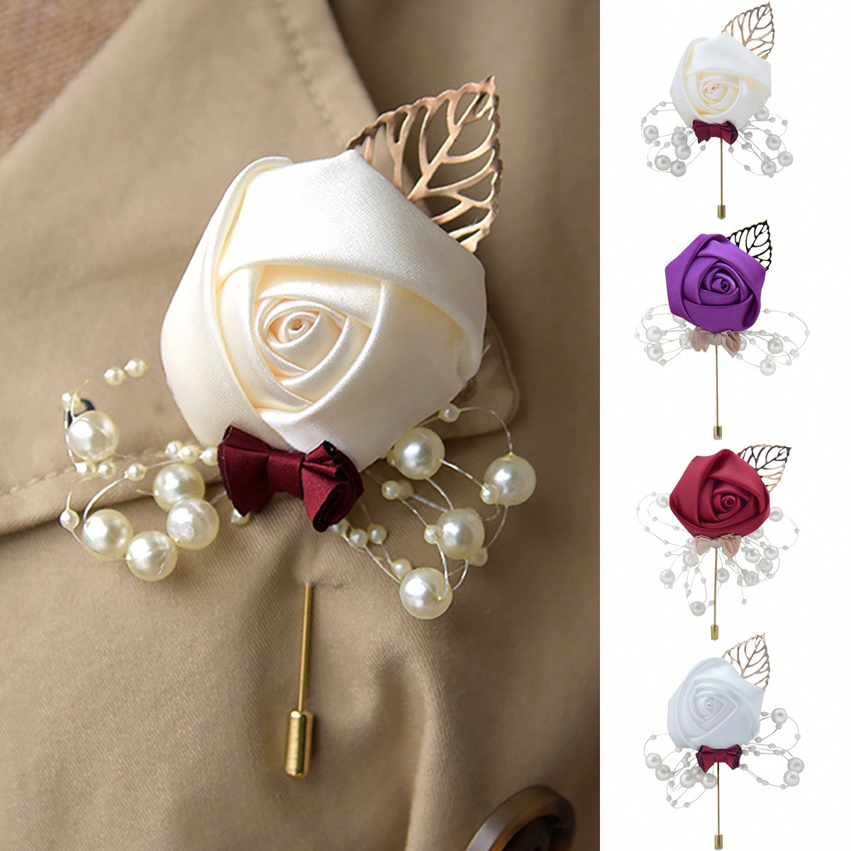 1 Stück Hochzeits-Bräutigam-Bl – Embroidery Knot Bewertung und Preis