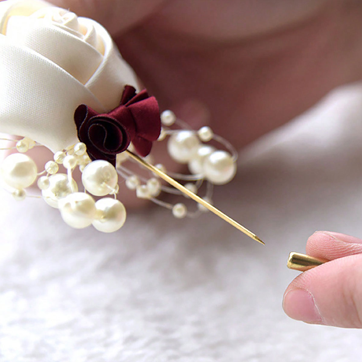 1 Stück Hochzeits-Bräutigam-Bl – Embroidery Knot Bewertung und Preis