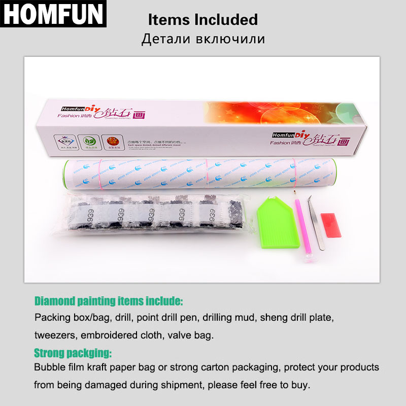 HOMFUN Voller Diamanten Sticke – Embroidery Roll Pattern Bewertung und Preis