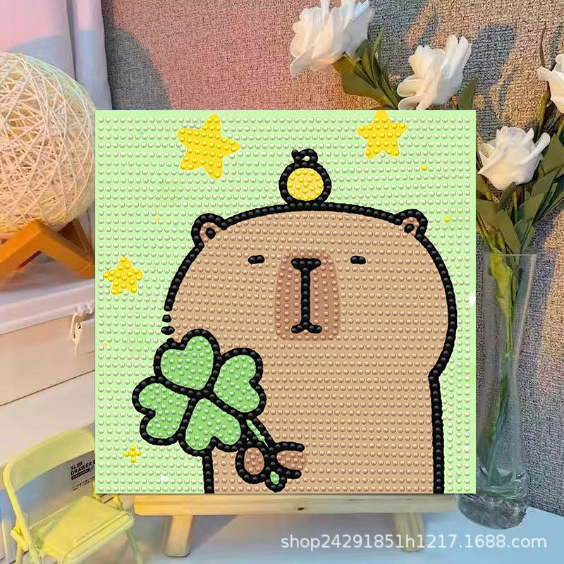 Cartoon Capibala Kristall-Diam – Embroidery Ideas Bewertung und Preis